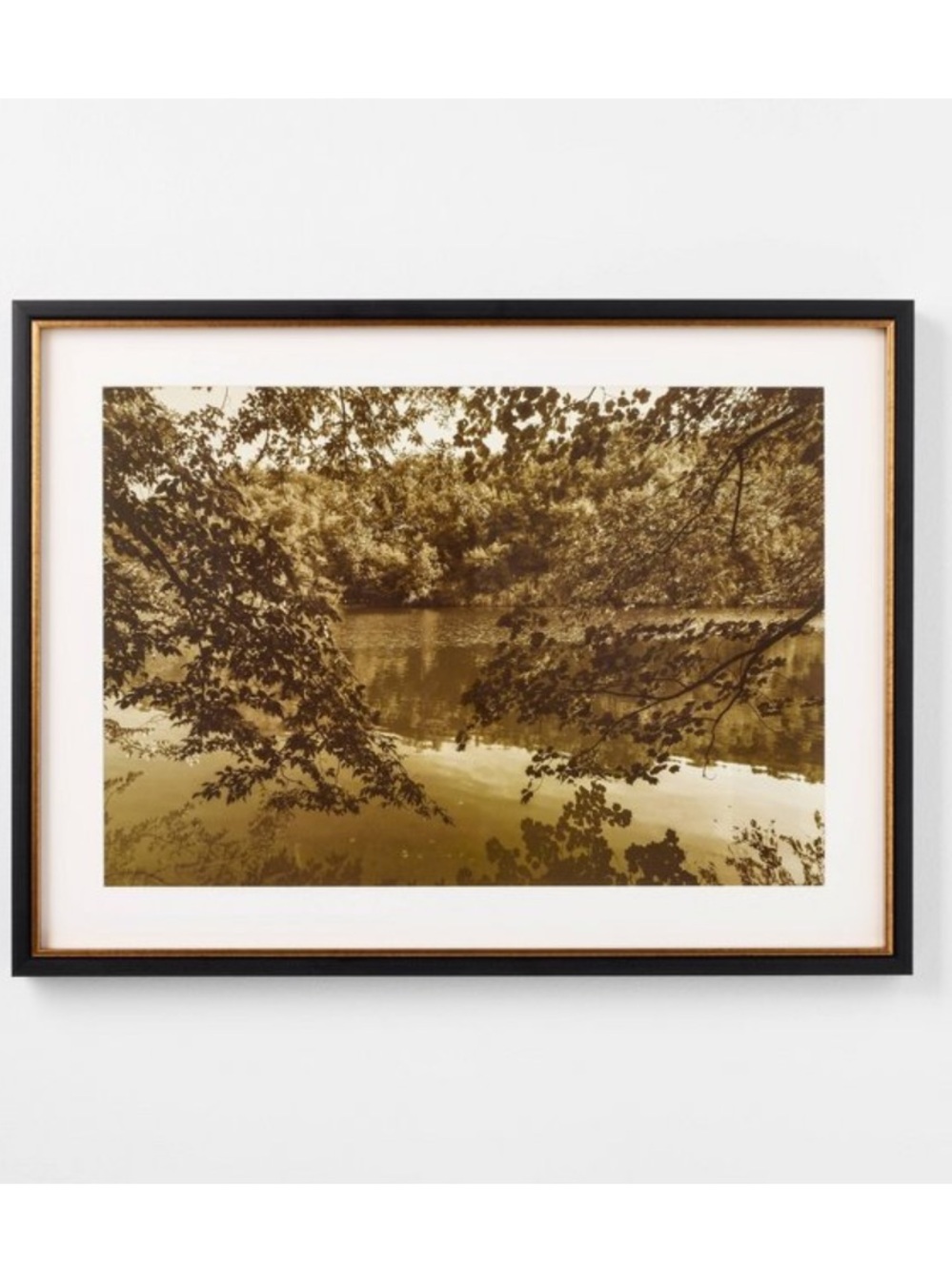 STUDIO MCGEE NWT 24"x18" Abstract Lake Framed Wall Art
